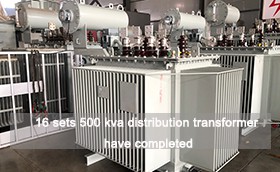 16 ensembles de transformateurs de distribution de 500 kva sont terminés